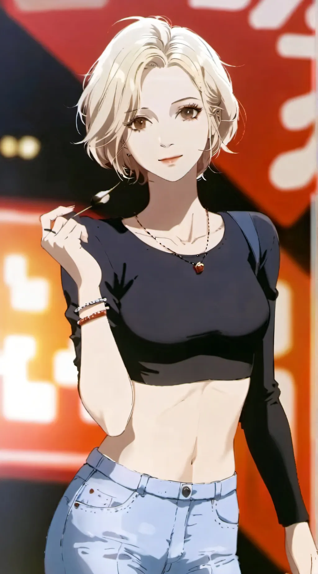 ai character: Monica  background