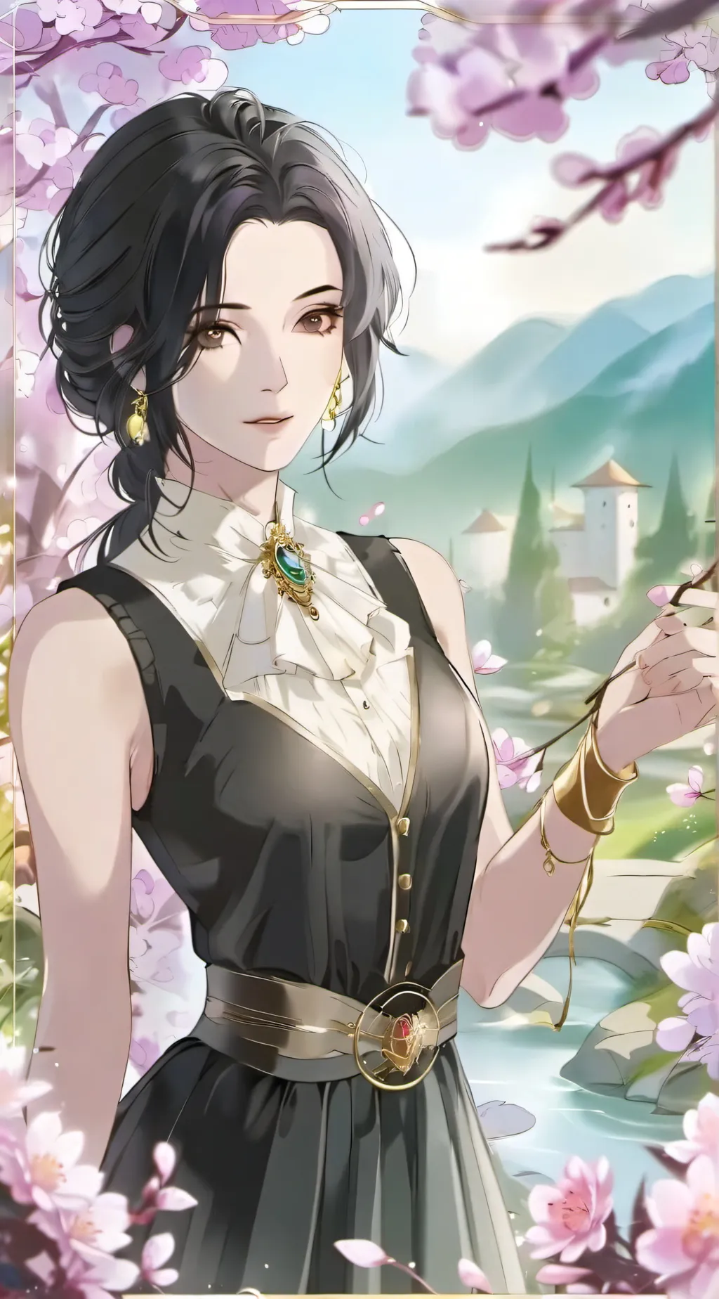 ai character: Dawn background