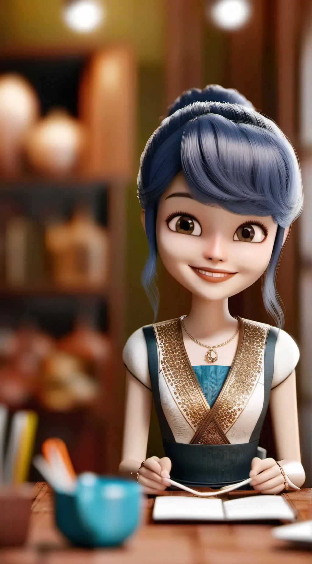 ai character: Marinette background