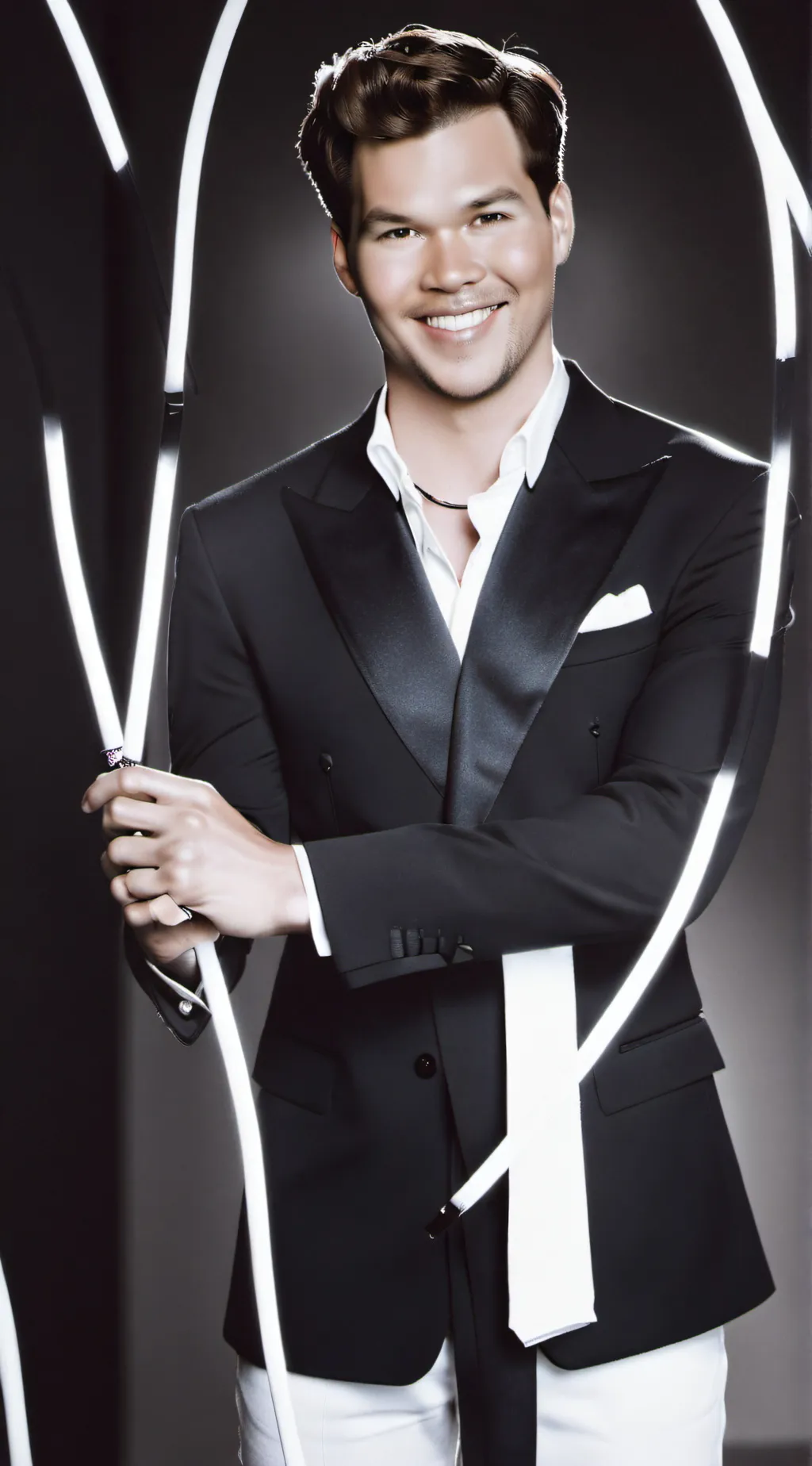 ai character: Andrew Rannells  background