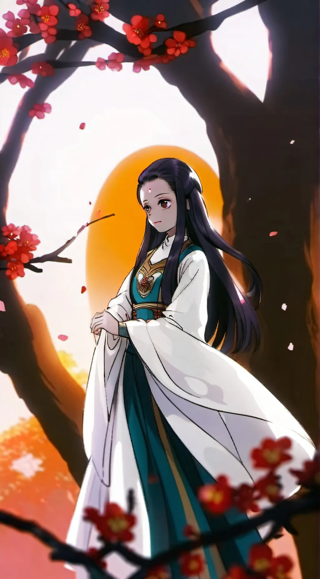 ai character: hawks and nezuko  background