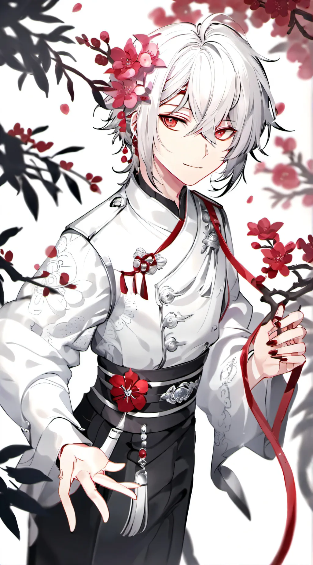 ai character: snow background