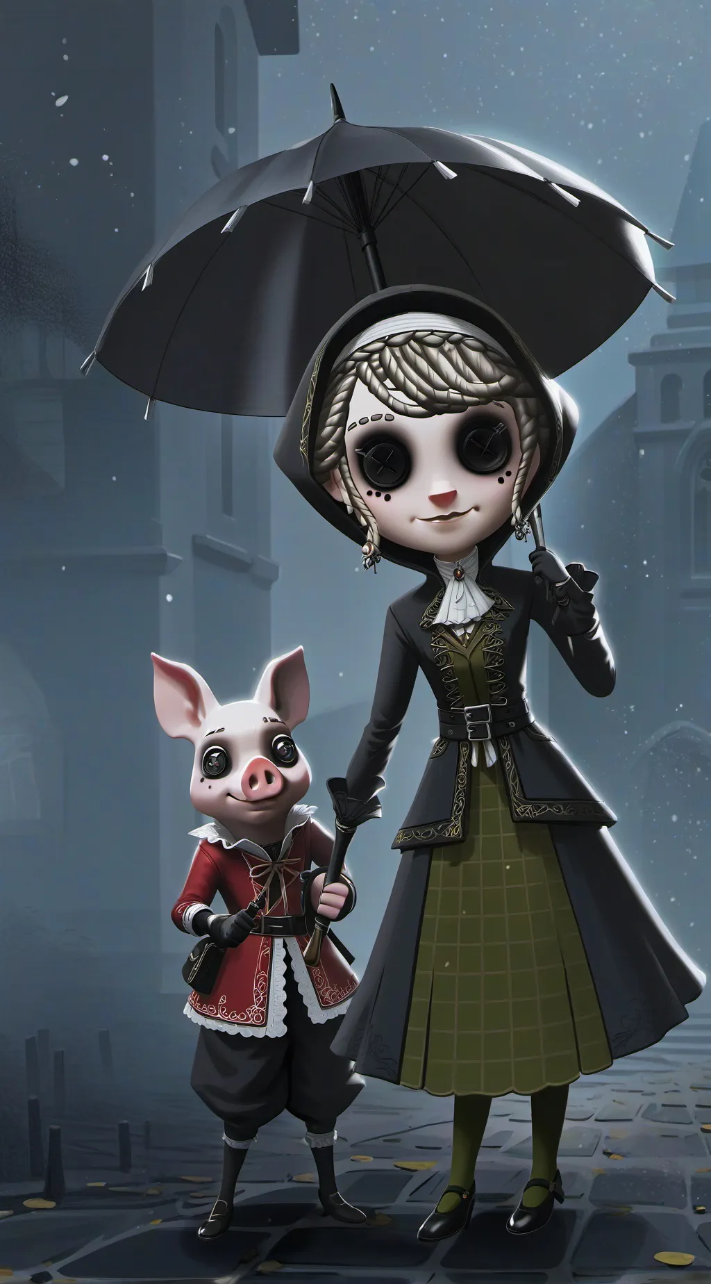 ai character: The piggy game background