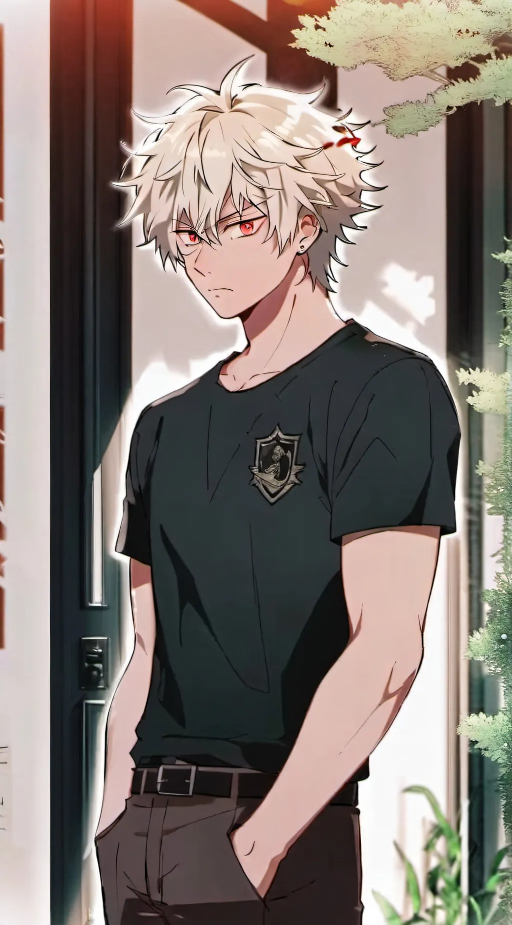 ai character: Katsuki Bakugo background