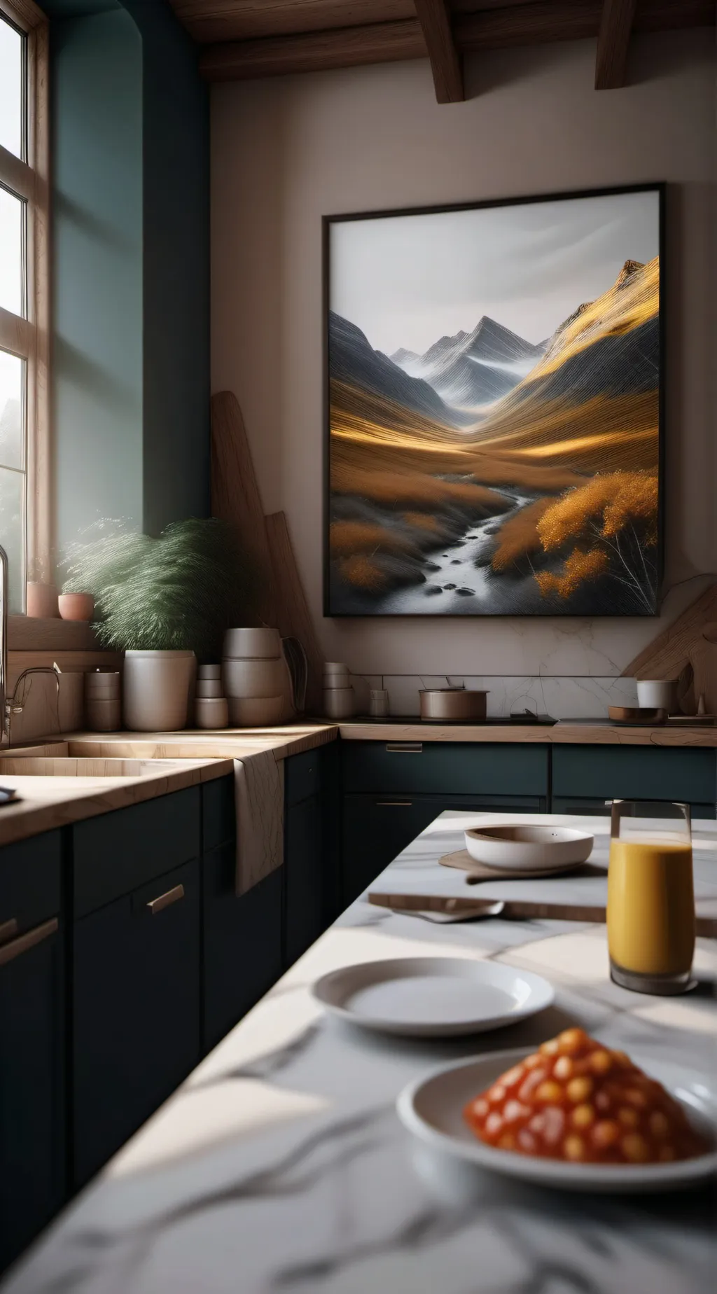 ai character: food background