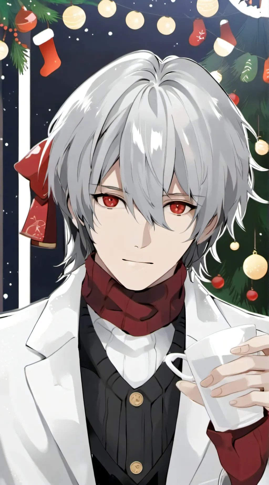 ai character: MHA Christmas  background