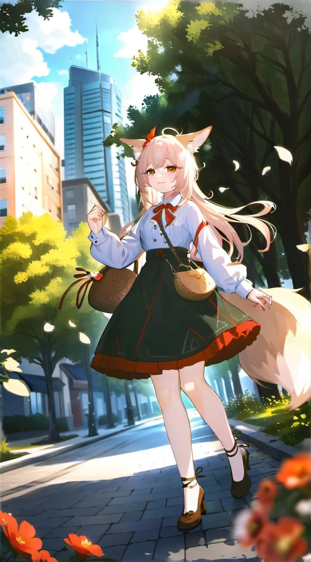 ai character: Amber background