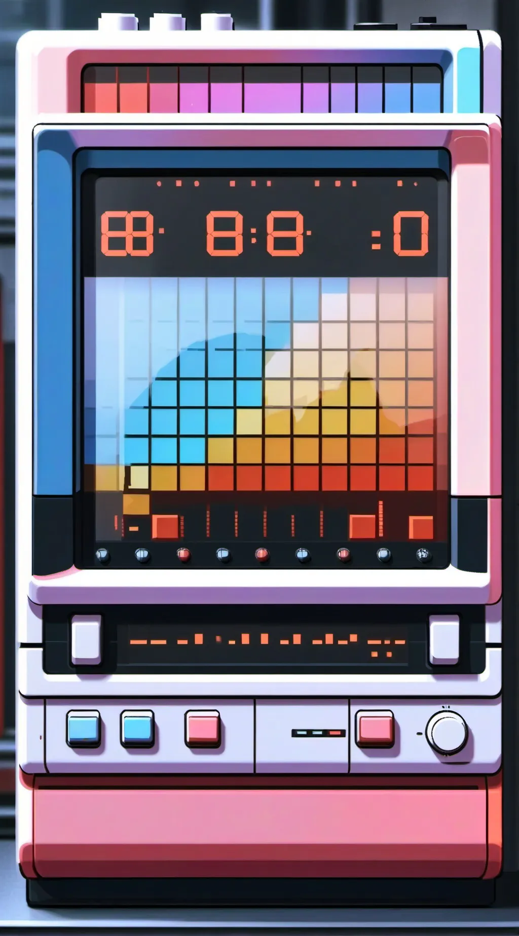 ai character: digital radio background