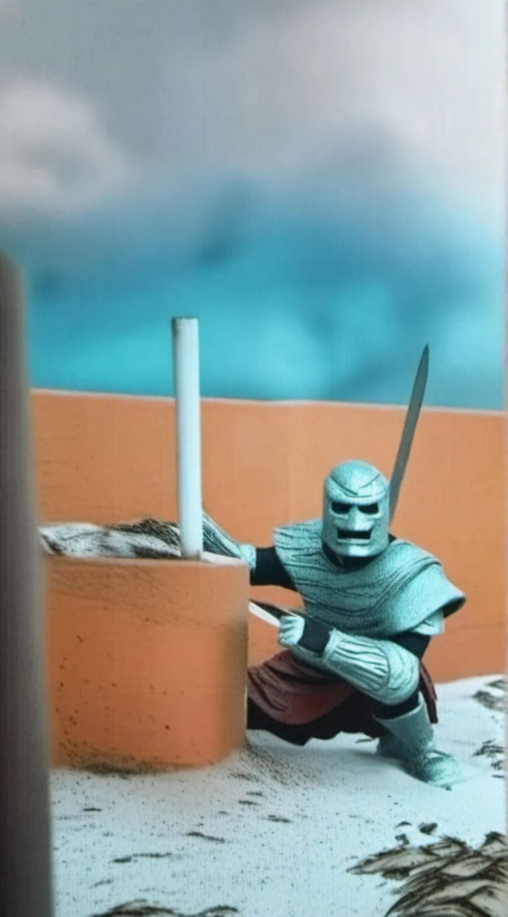 ai character: Rubber Gum Warrior background