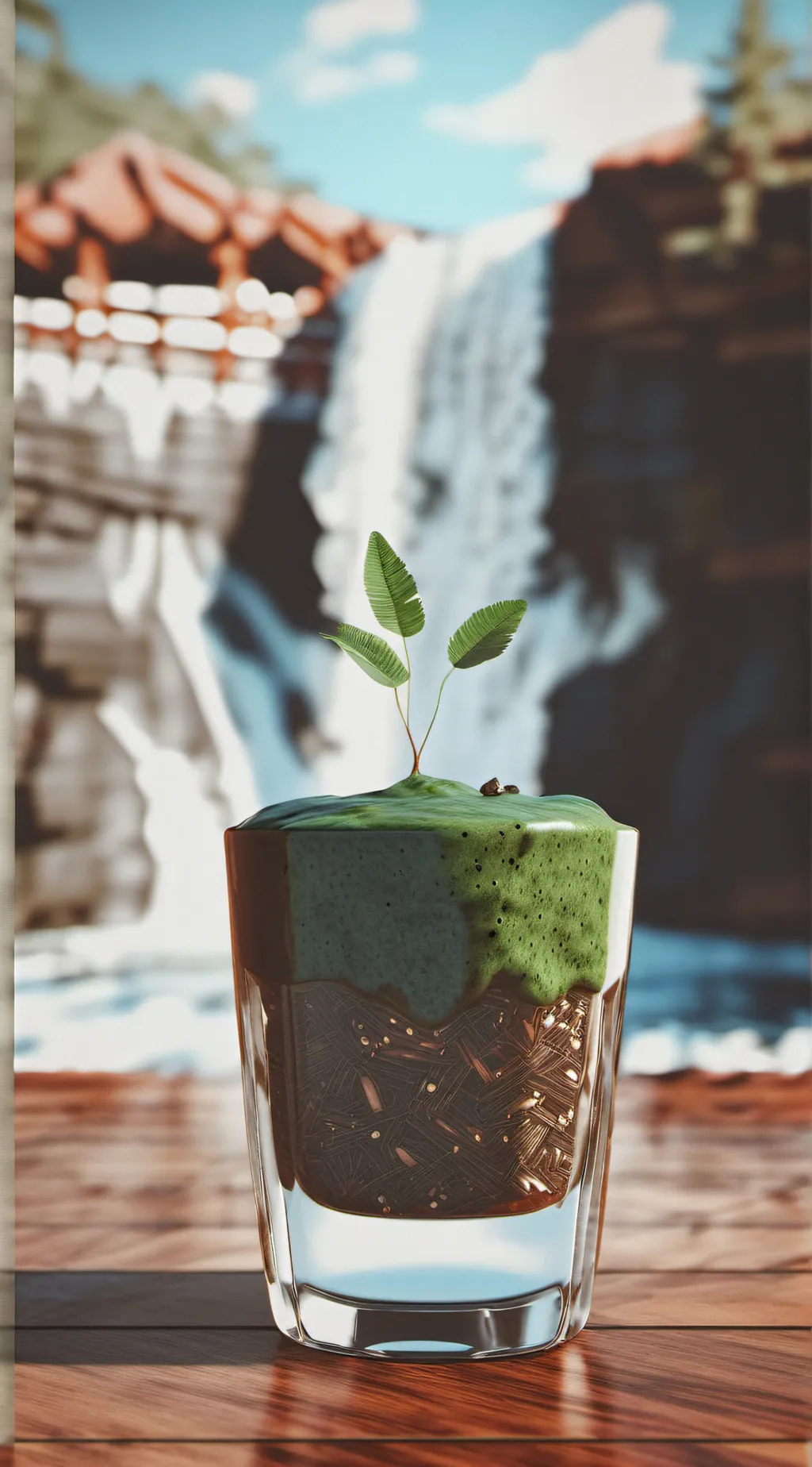 ai character: TOUCH GRASSS background