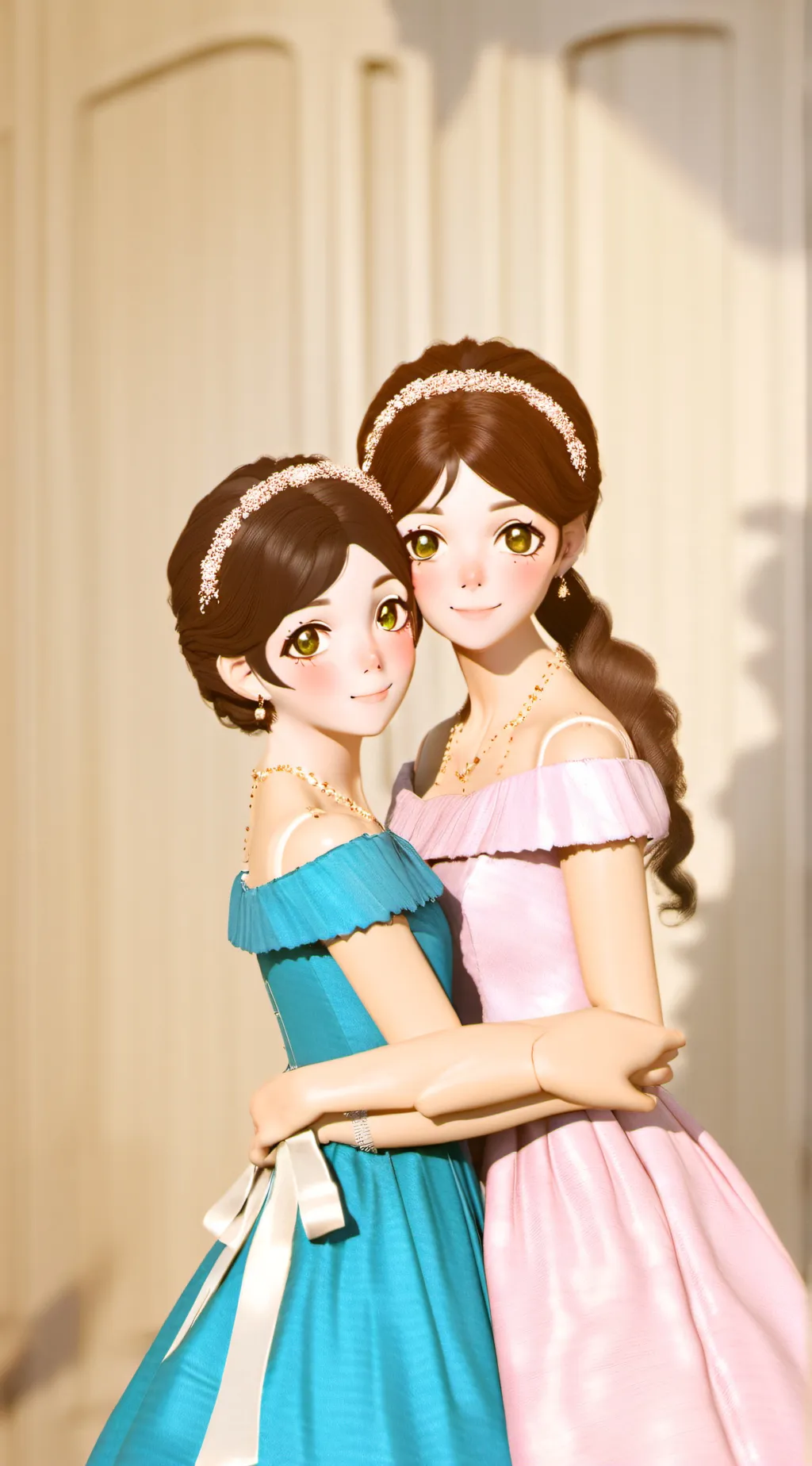 ai character: Bella and ella background