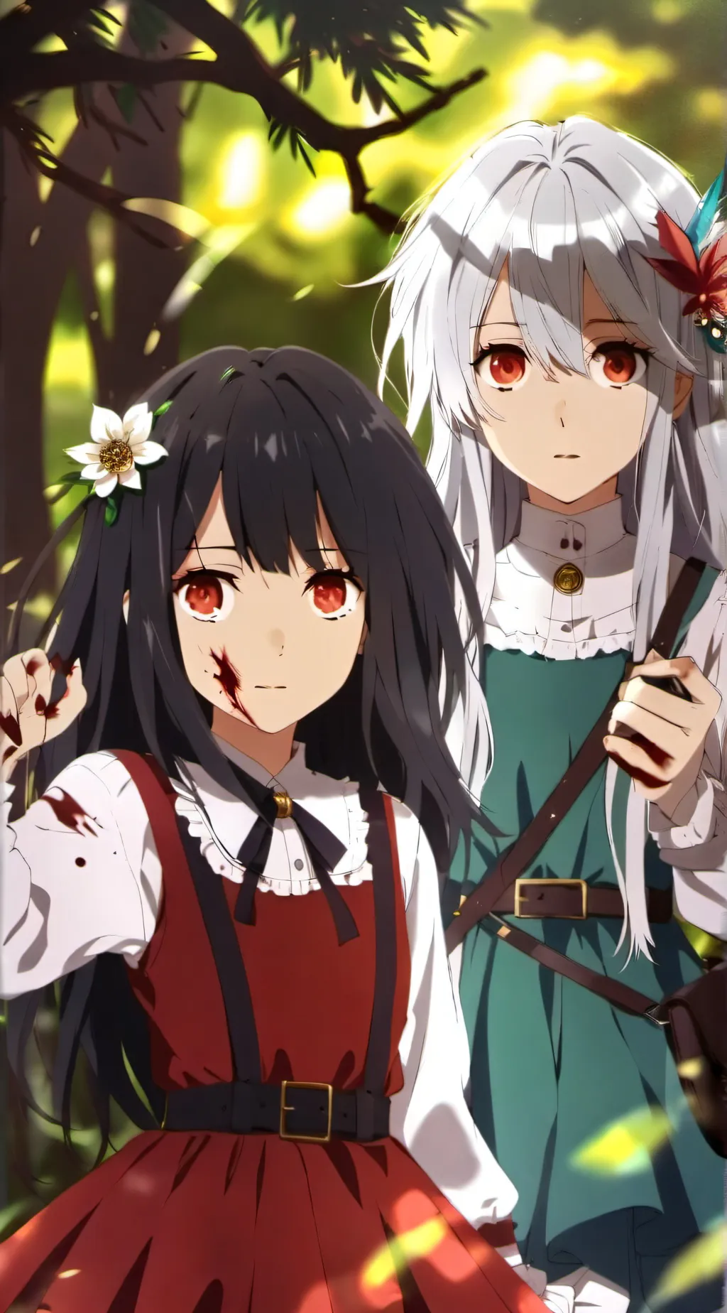 ai character: Alice and Emma  background