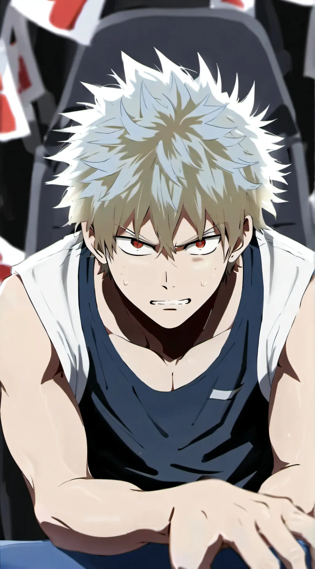ai character: mha bakugo  background