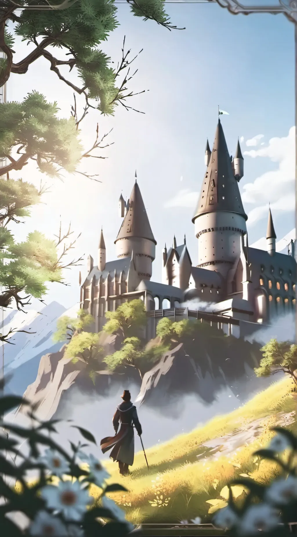 ai character: Hogwarts  background