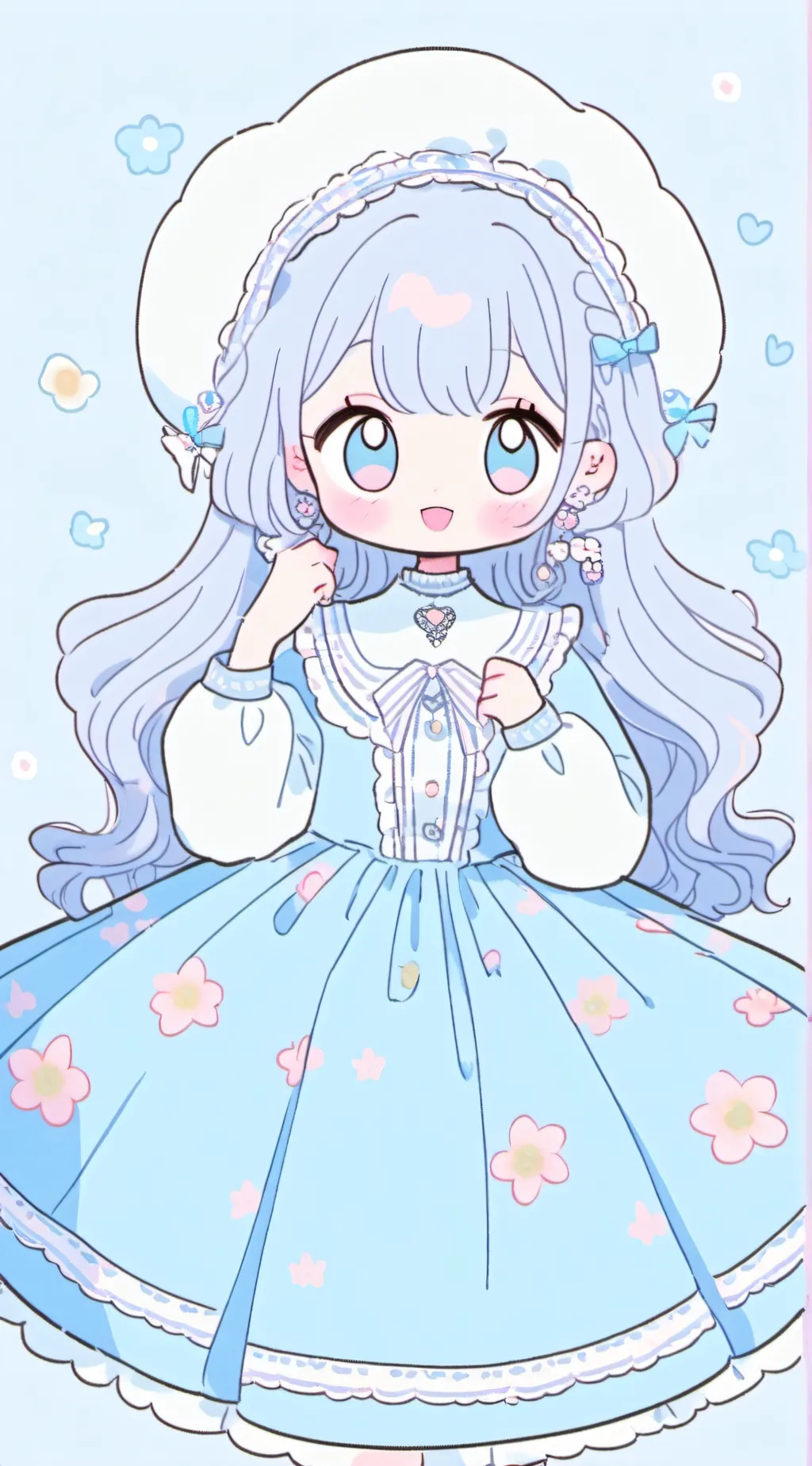 ai character: blue background