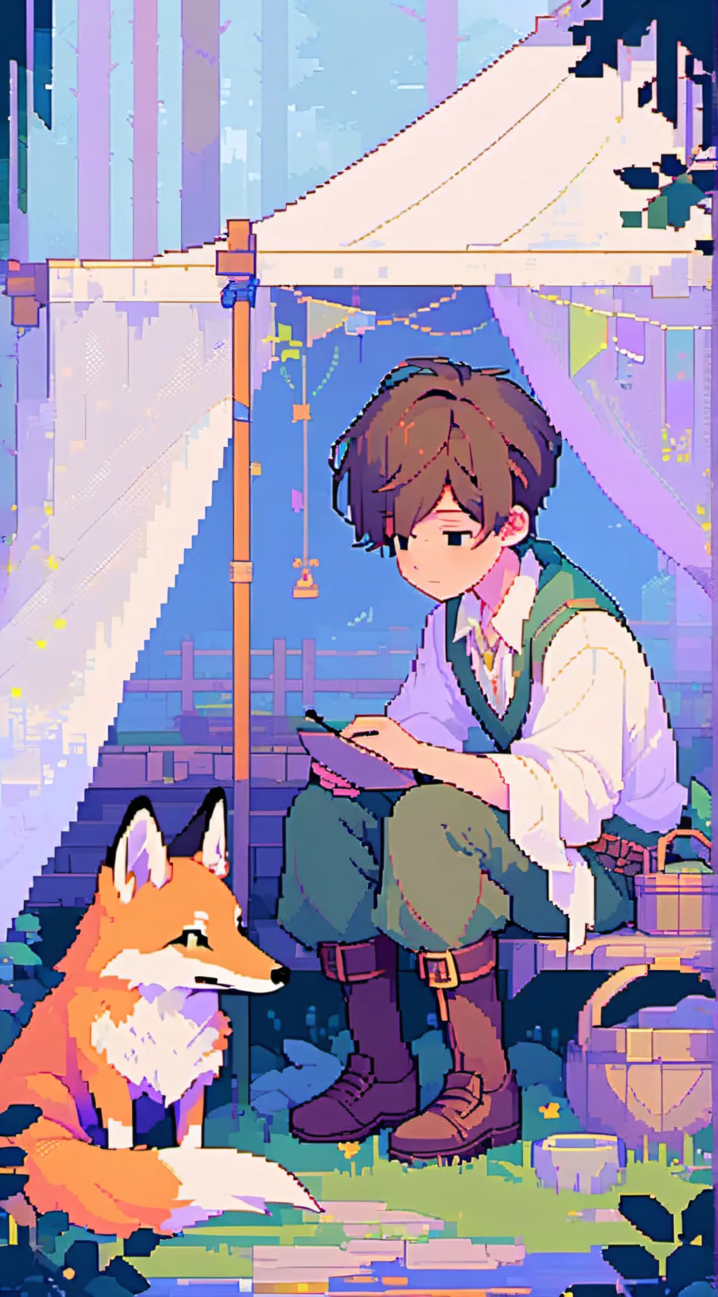 ai character: fox background