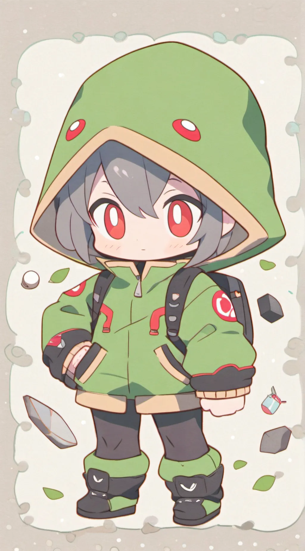 ai character: Rip techno background