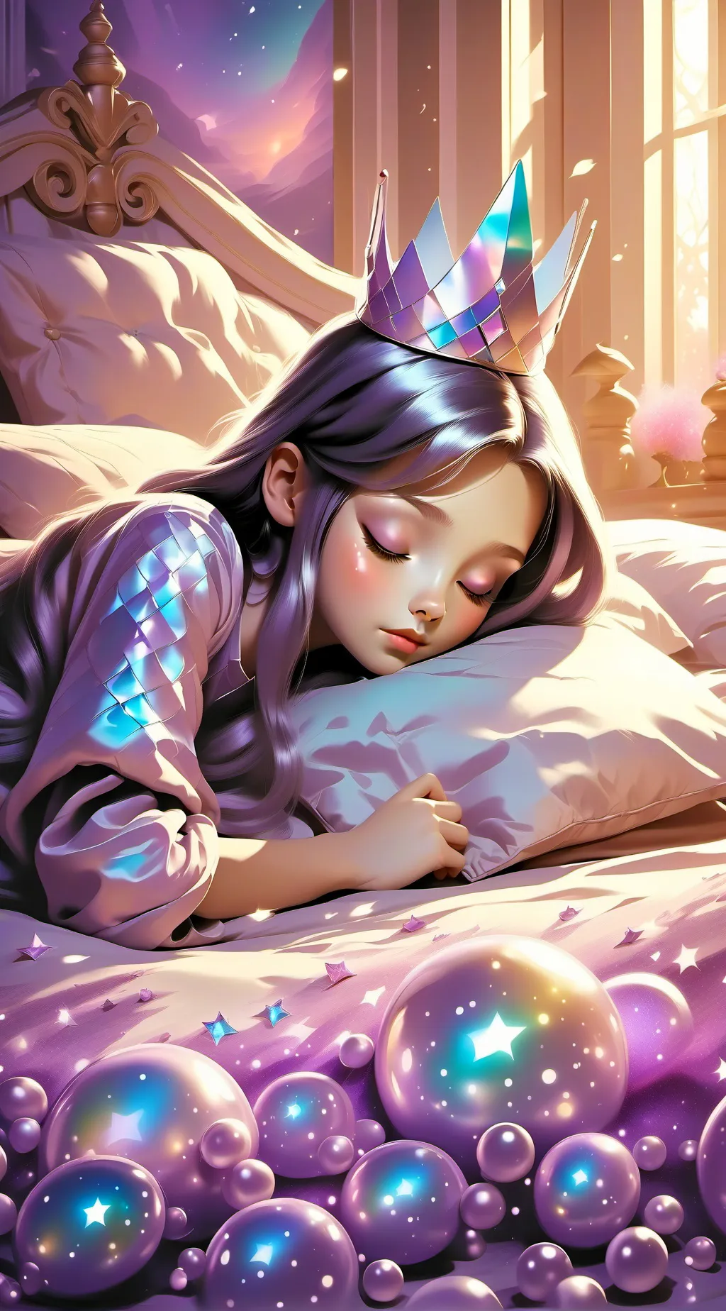 ai character: magic bed  background