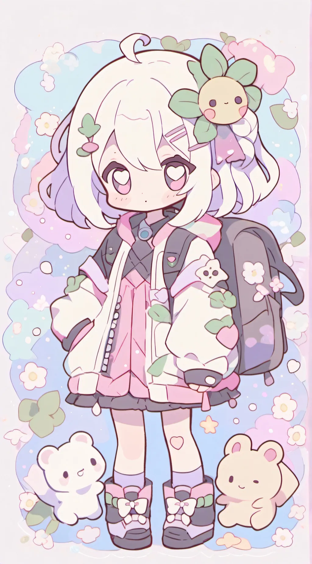 ai character: chibi doll background