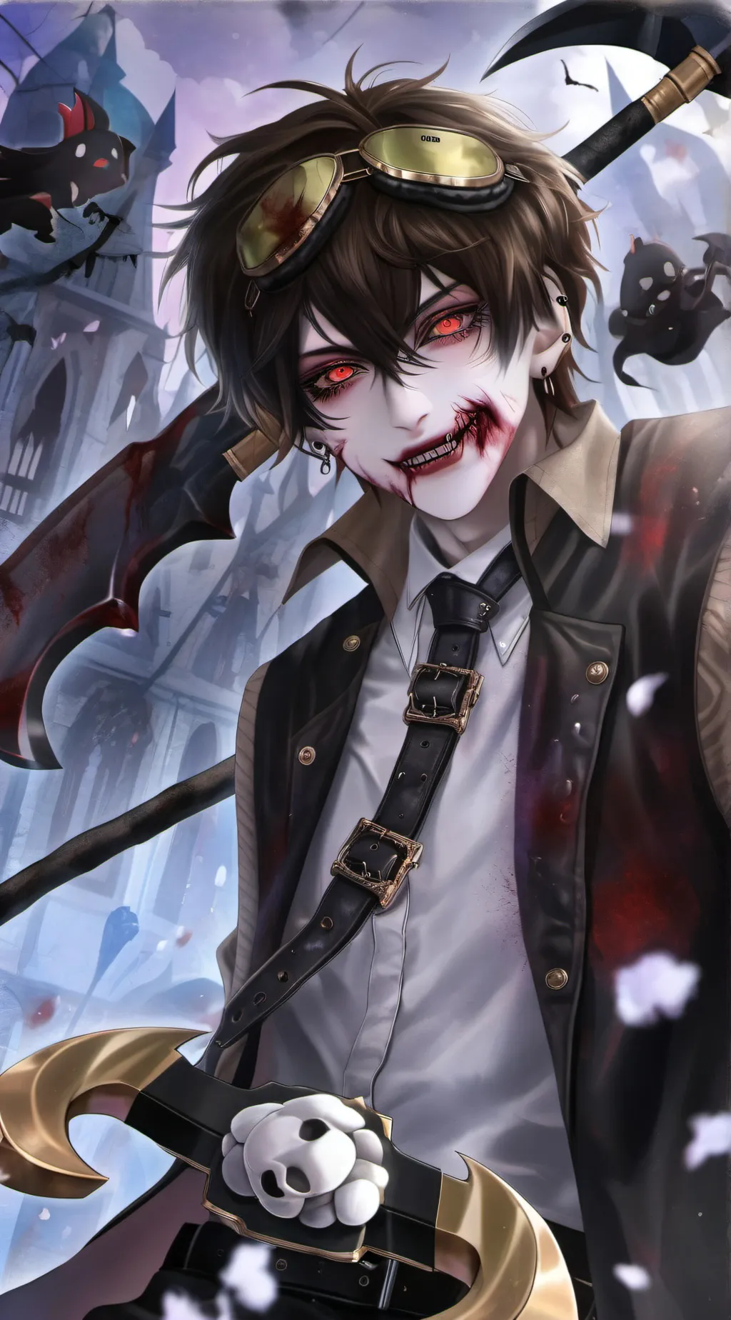 ai character: Ticci Toby background