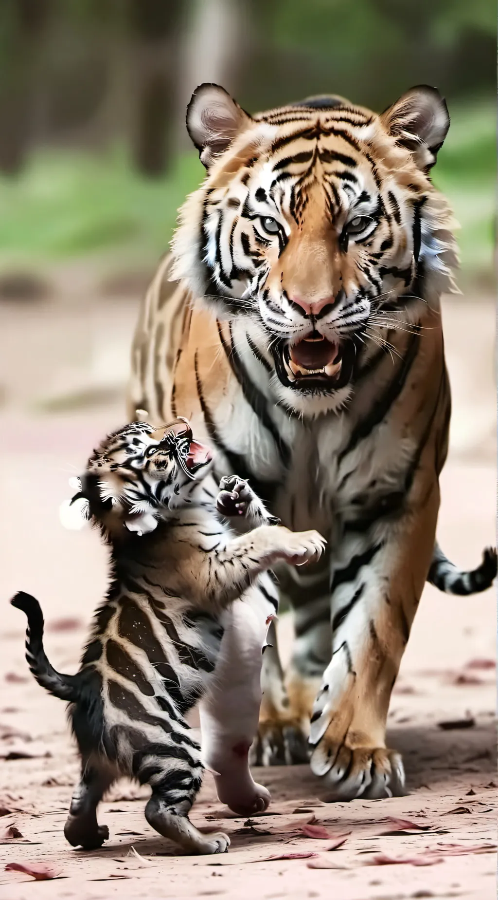 ai character: Sad Tiger Life background