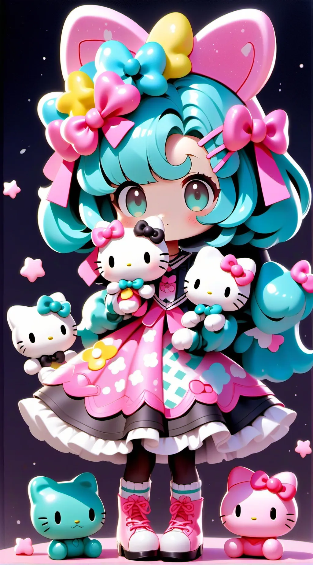 ai character: FPE x Hello kitty! background