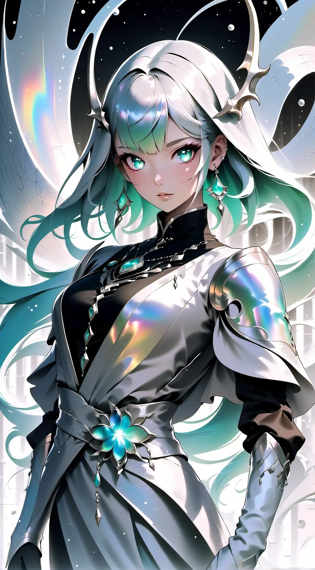 ai character: Rise of red background