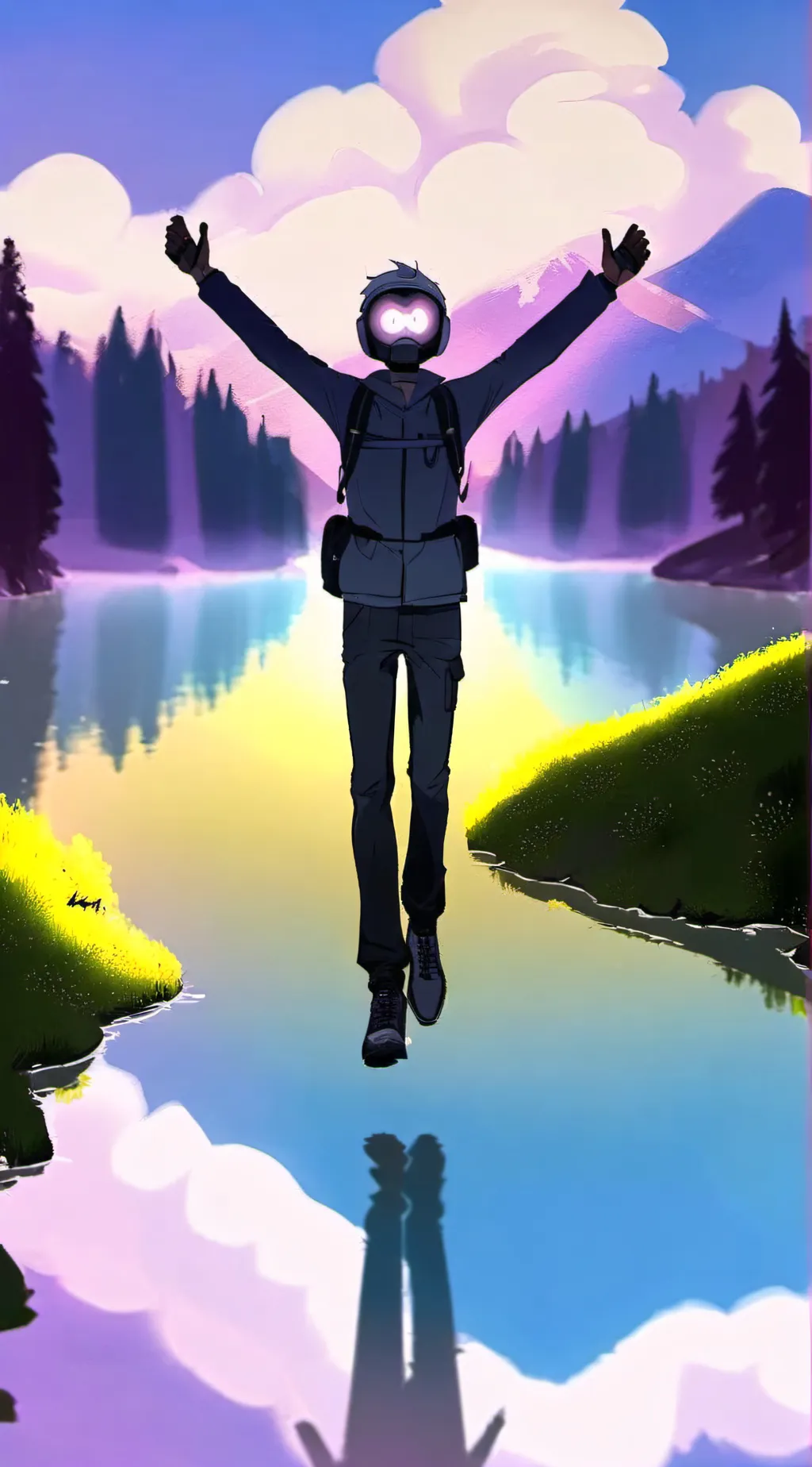 ai character: pibby back Catnap  background