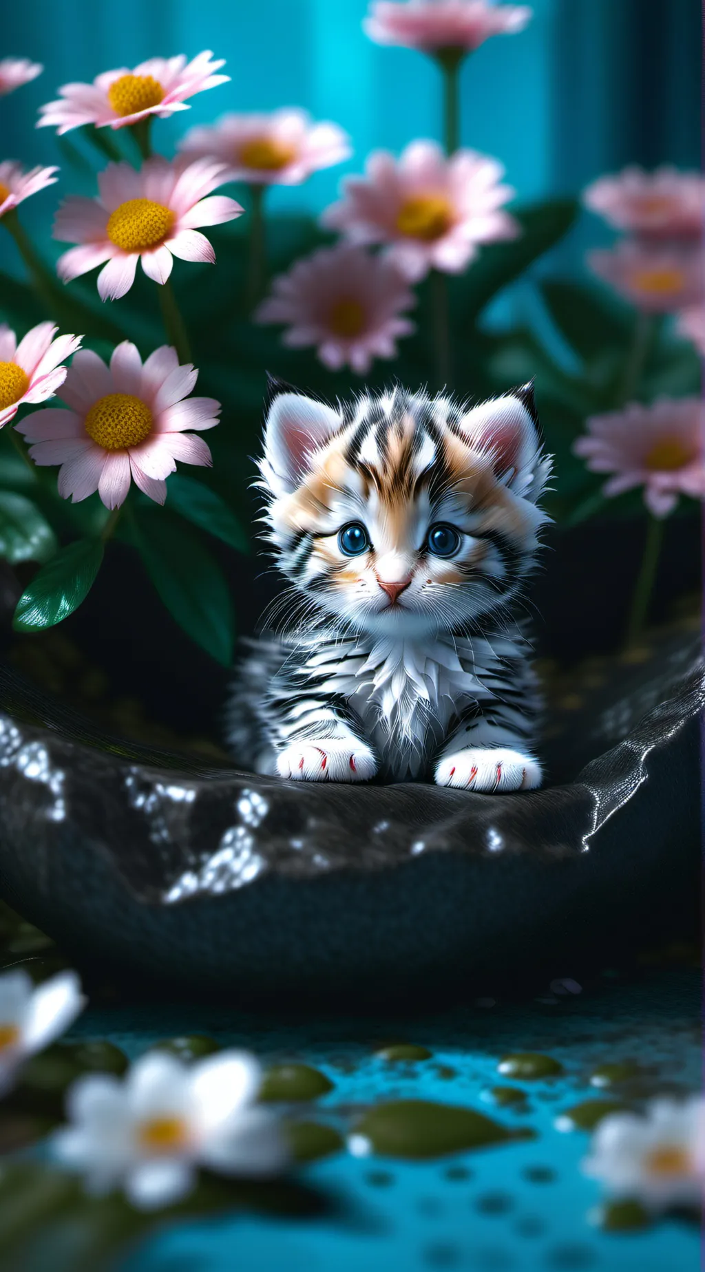 ai character: Abandoned kitten background