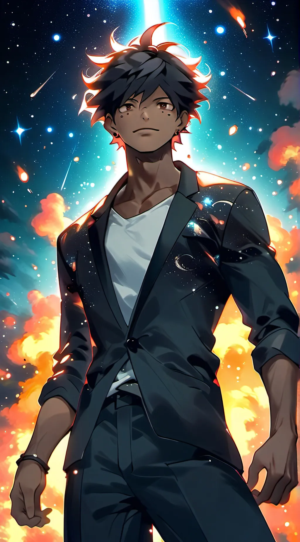 ai character: luffy  background