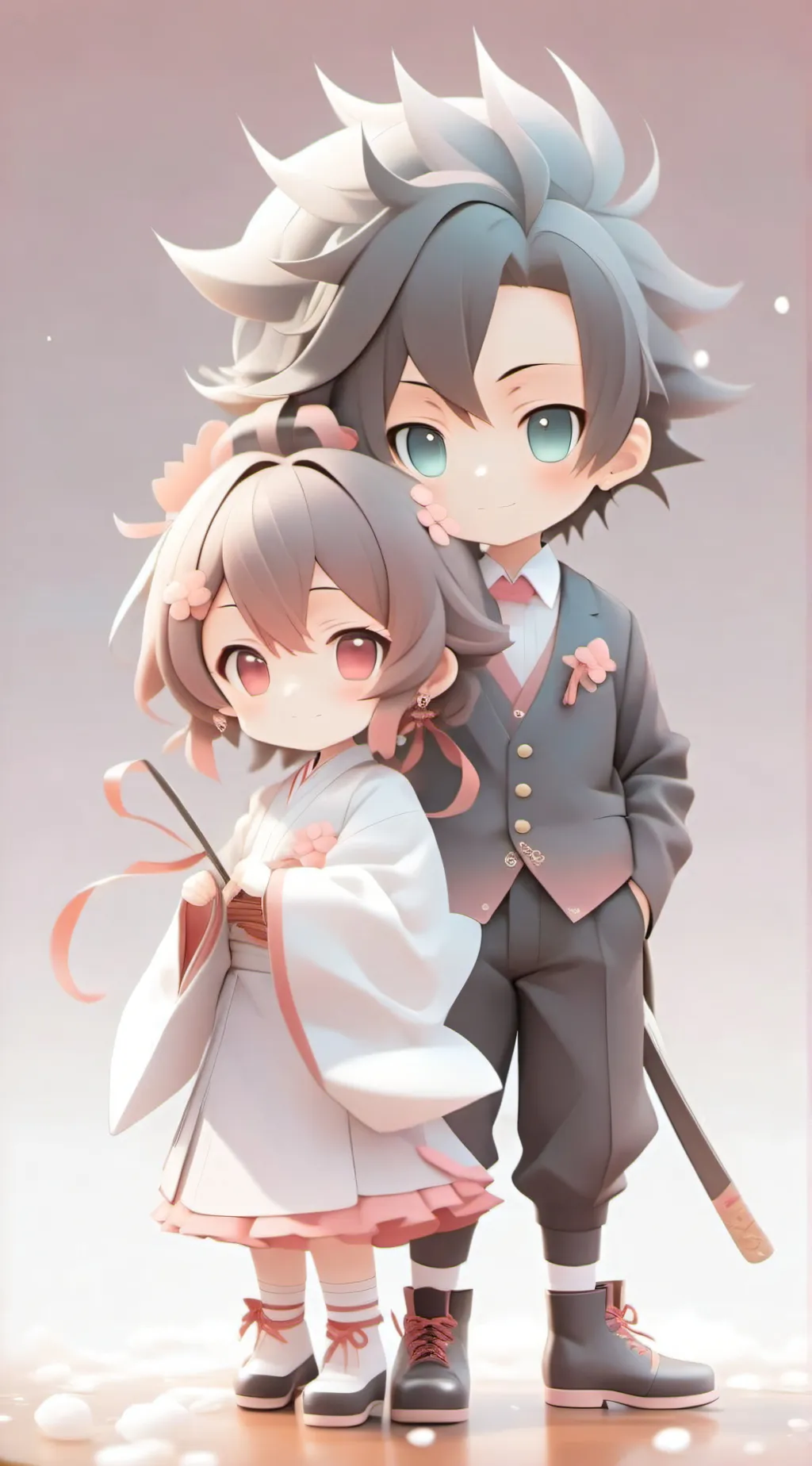 ai character: Tanjiro and Kanao background