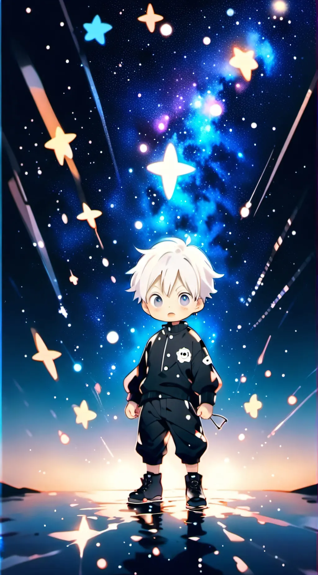 ai character: Kid gojo background