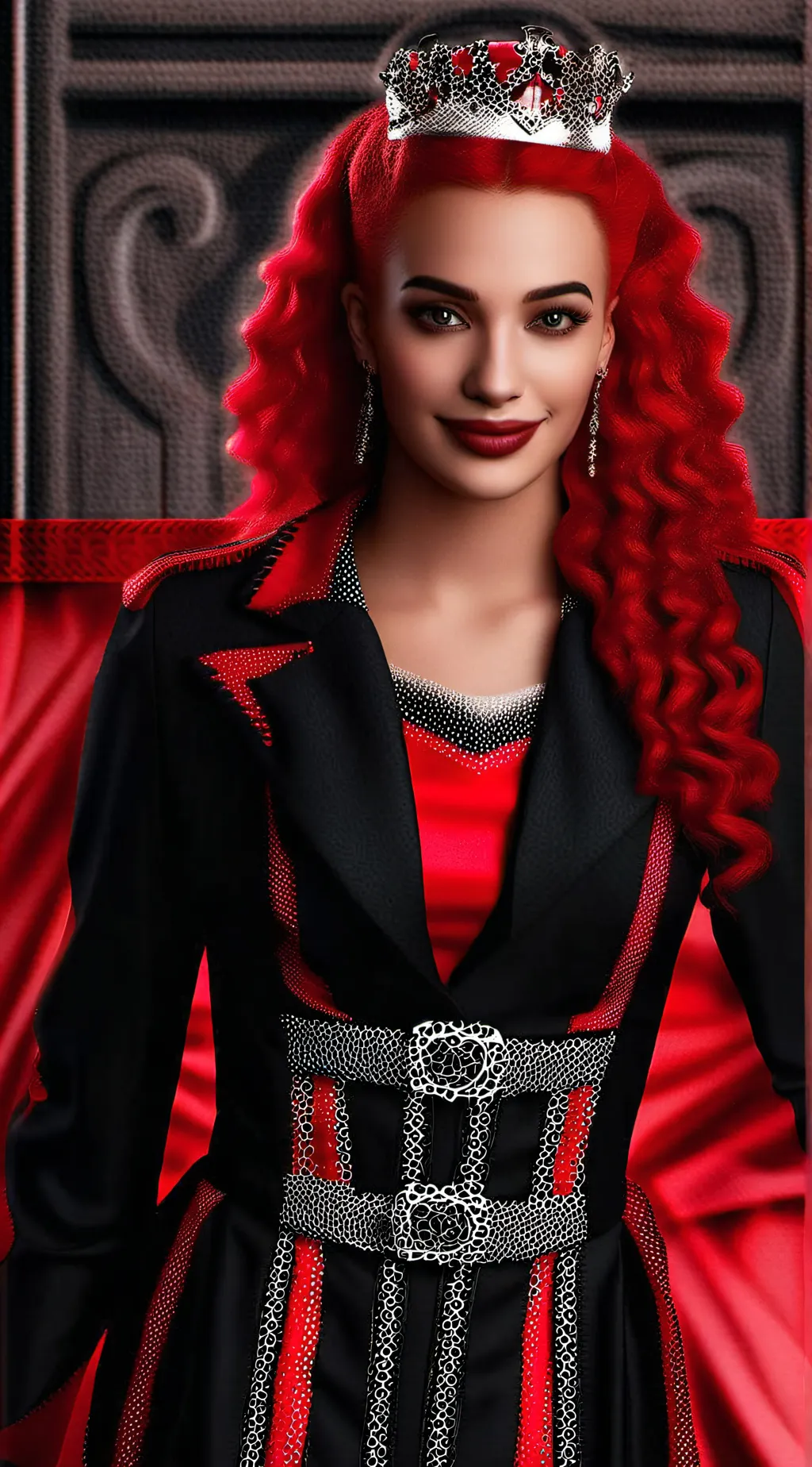 ai character: Red background