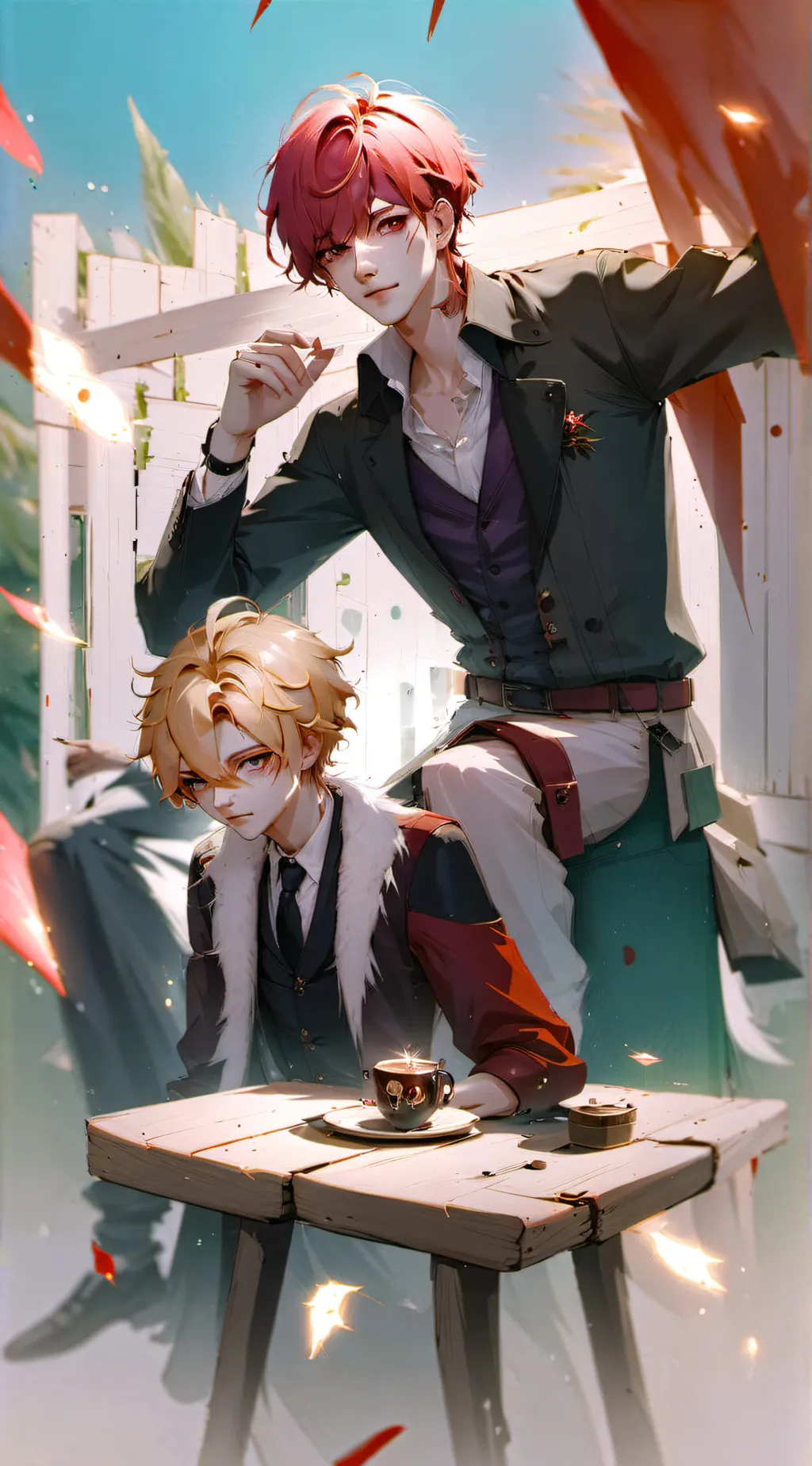 ai character: Todoroki & bakugo  background