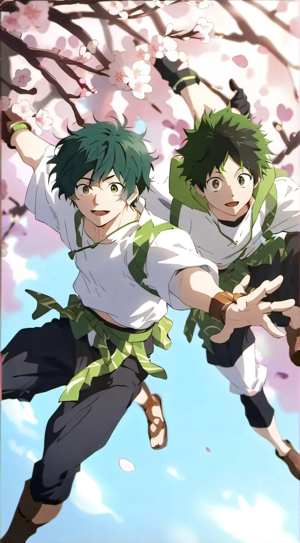 ai character: Gojo and Deku background