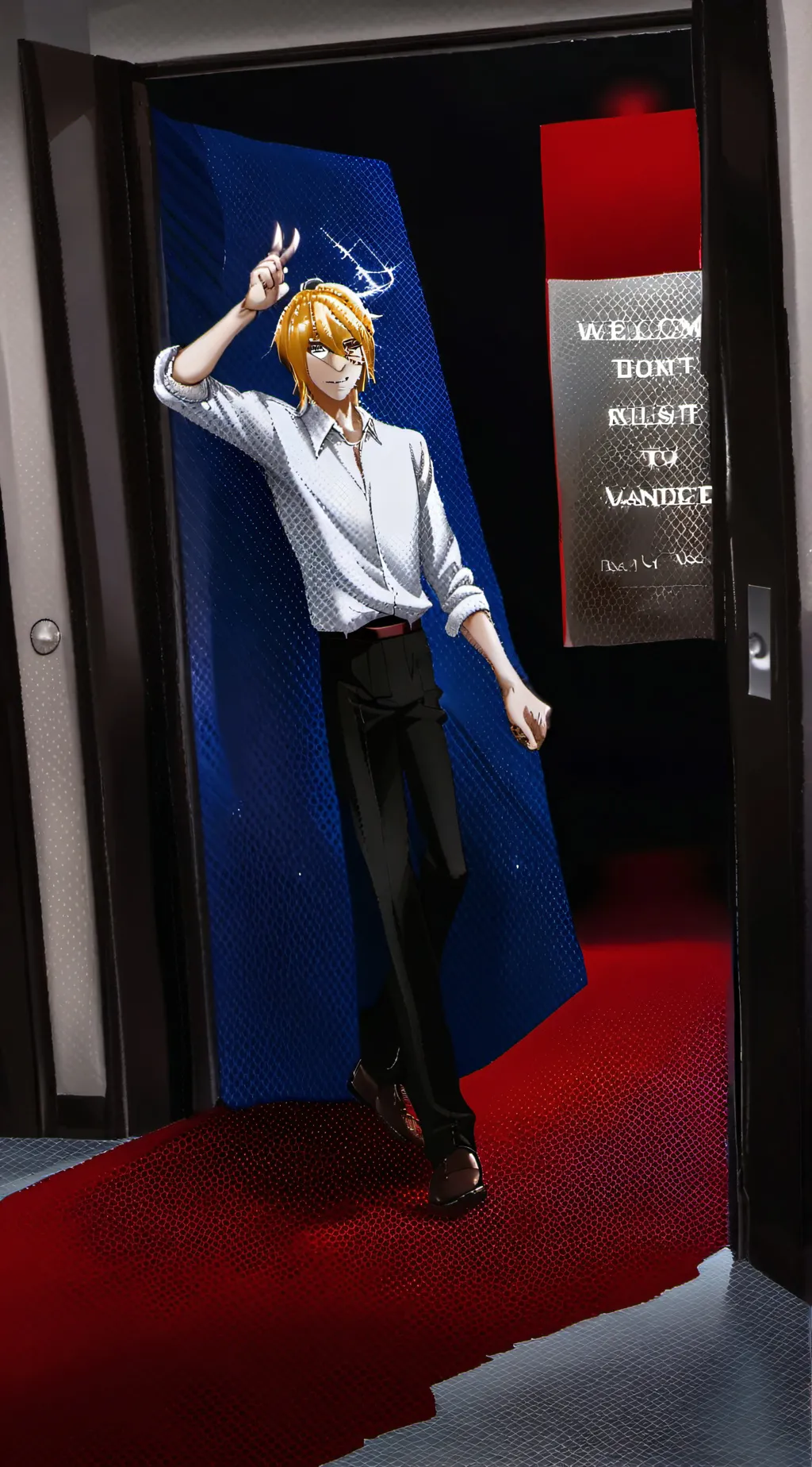 ai character: H O T E L of ohio background