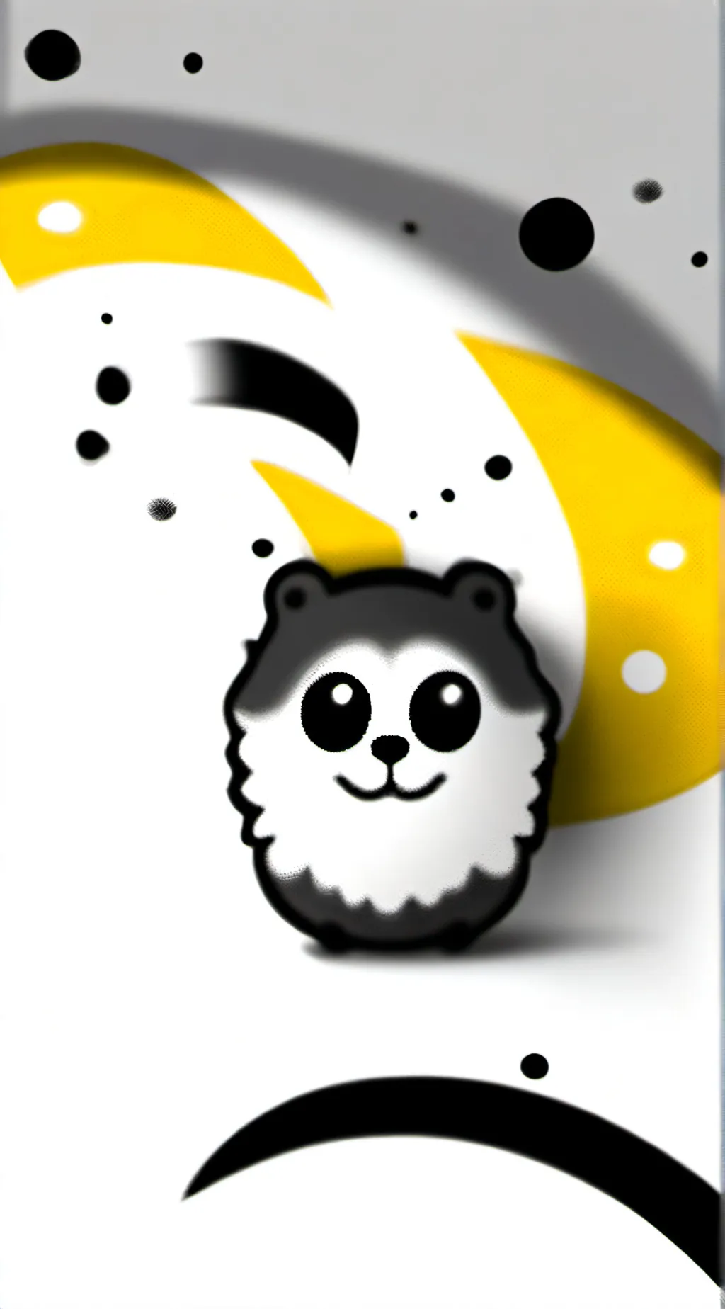 ai character: N dog plush background