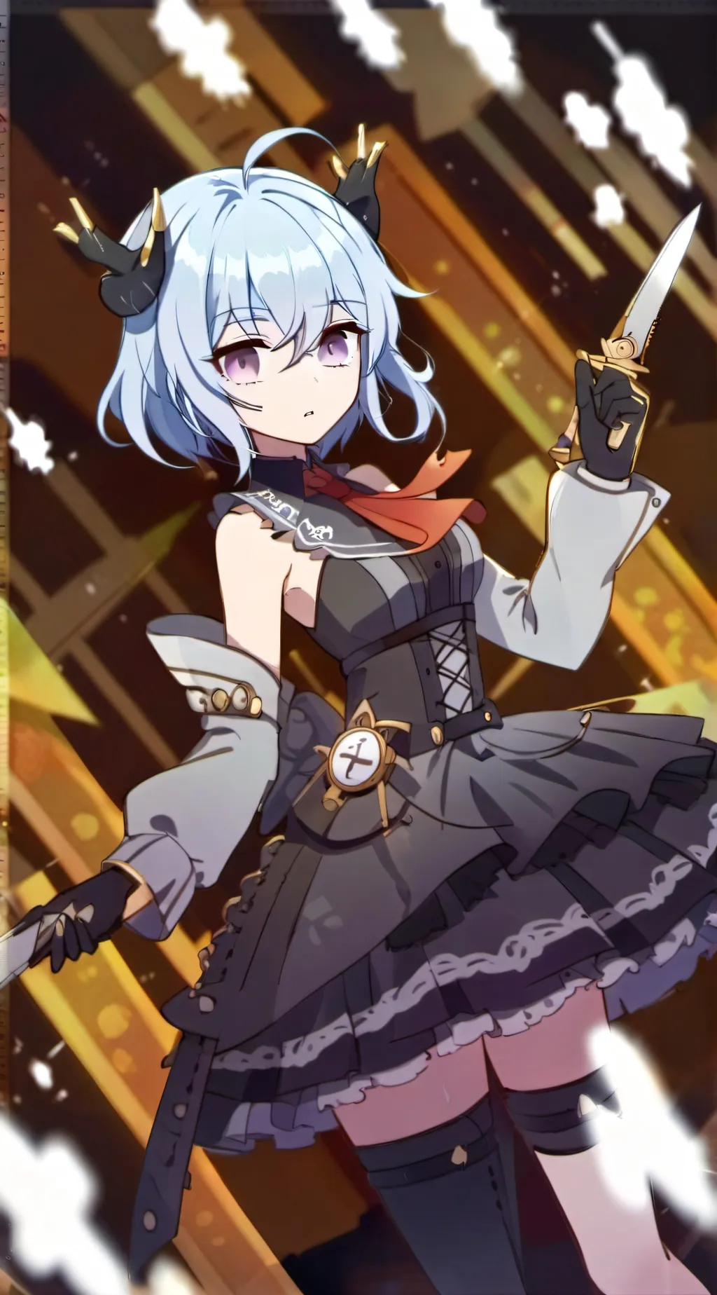 ai character: Blueish background