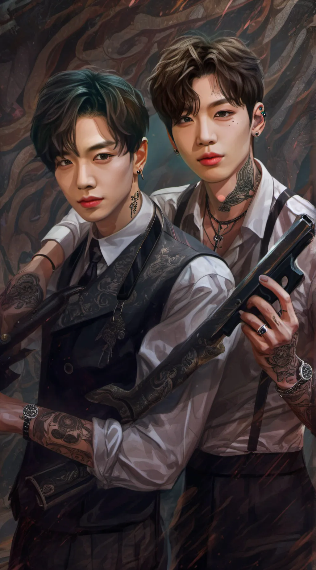 ai character: Jimin and Jungkook background