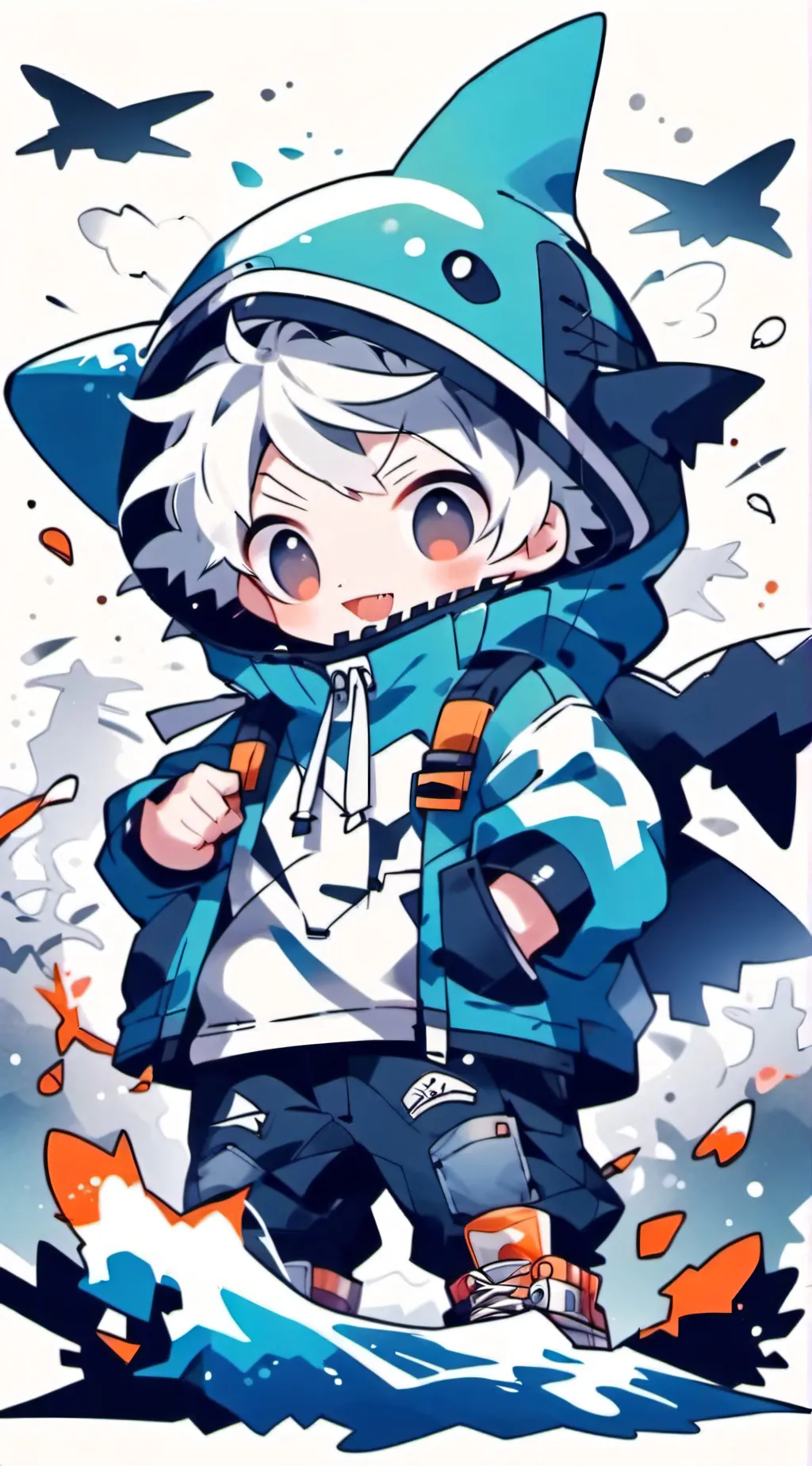 ai character: sharky boy background