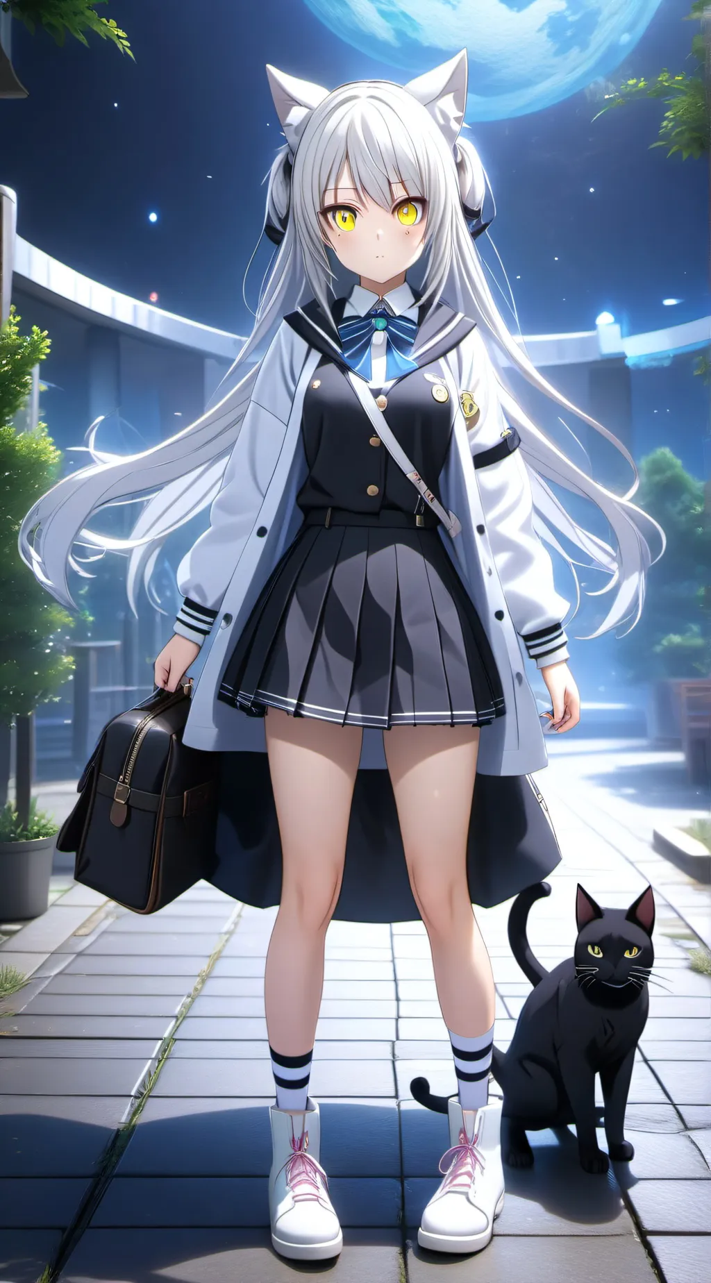 ai character: Shironeko background