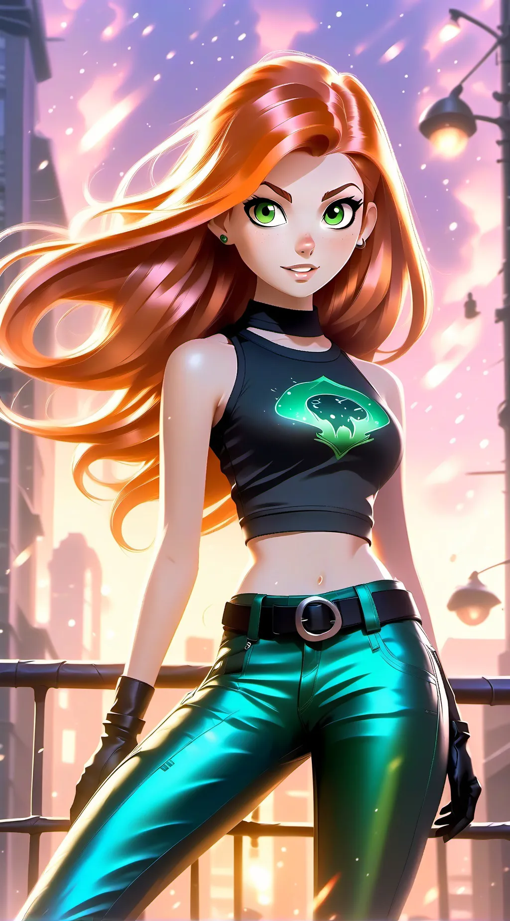 ai character: kim  background