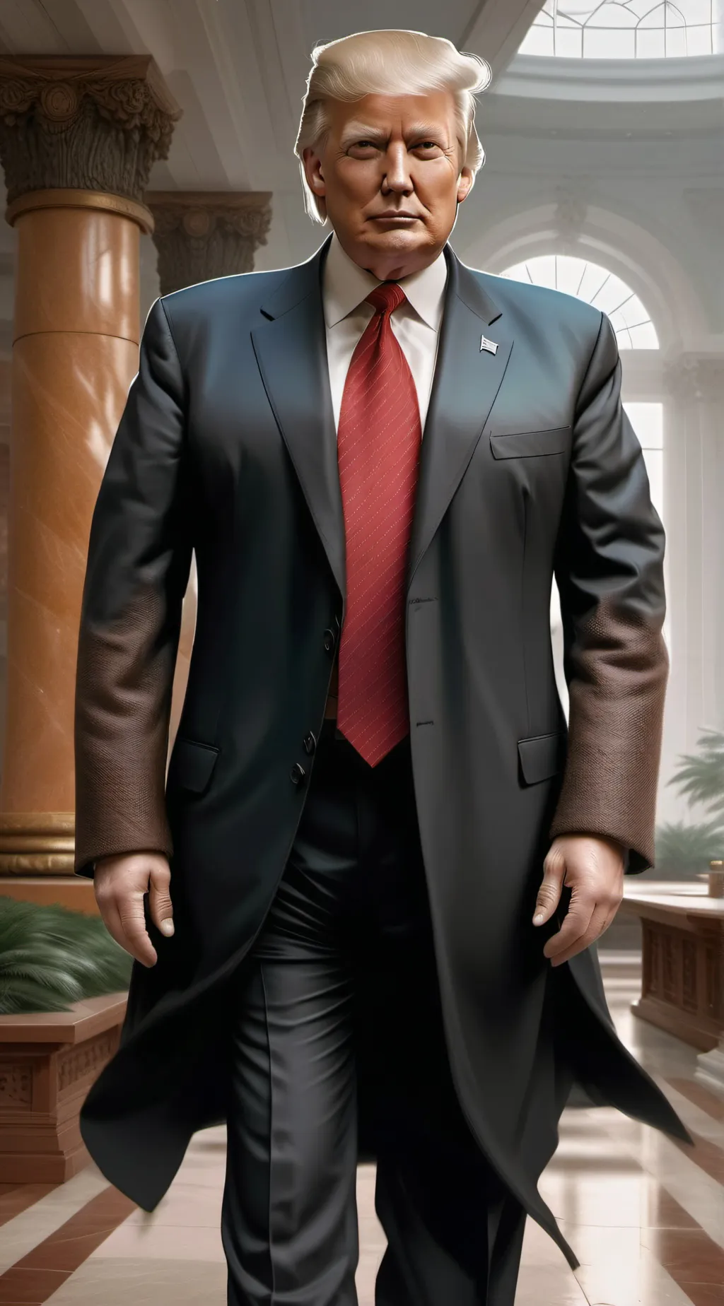 ai character: DONALD TRUMP background