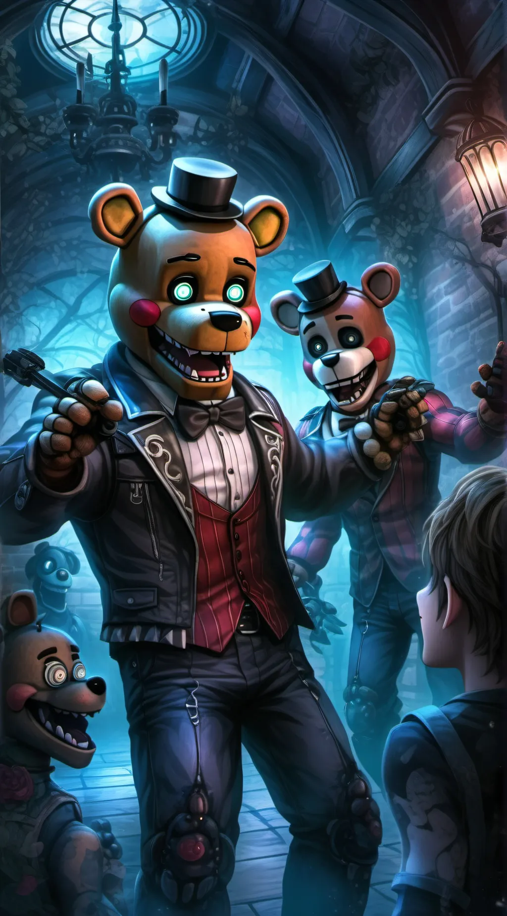 ai character: Freddy fazbear background