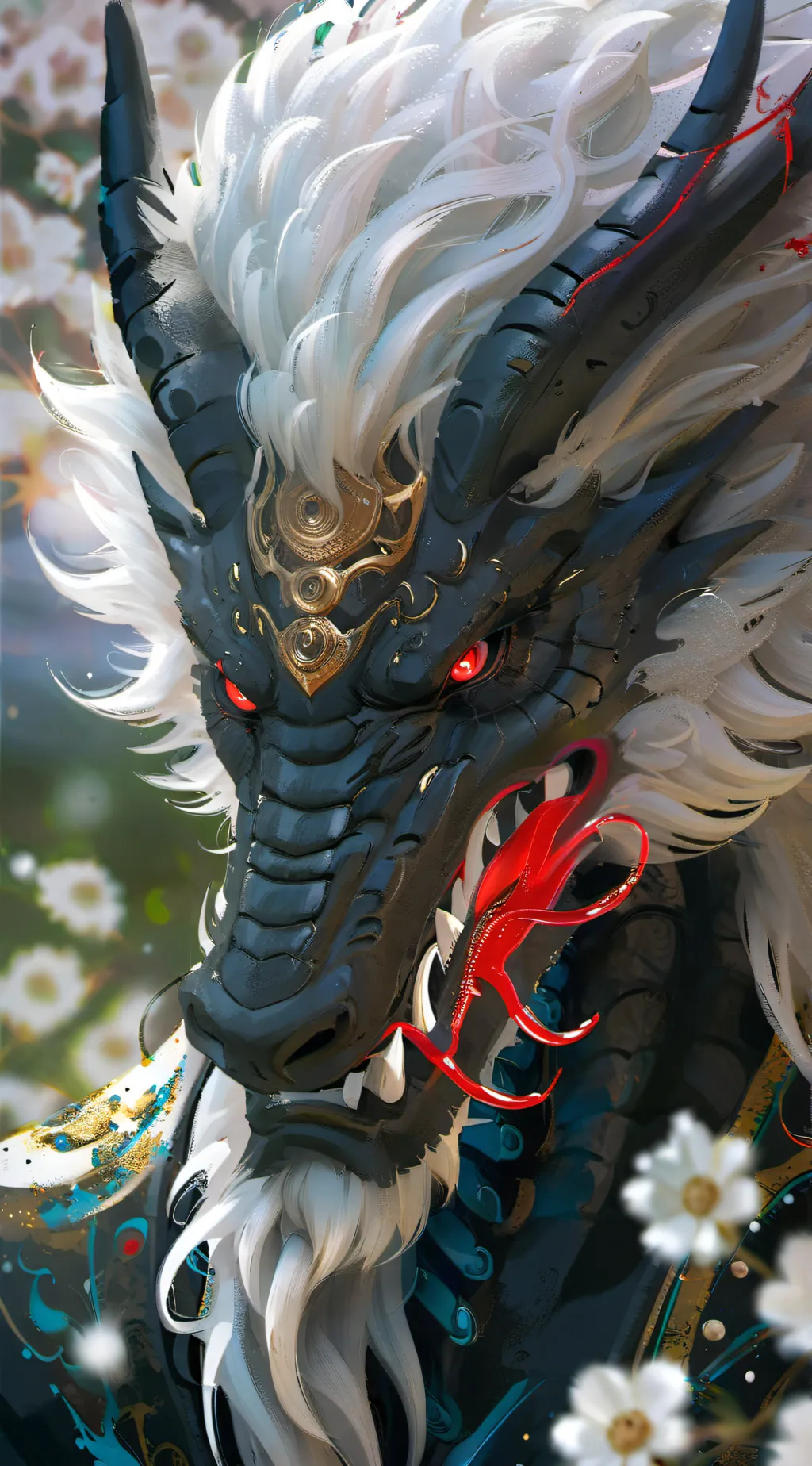 ai character: Delphinium background