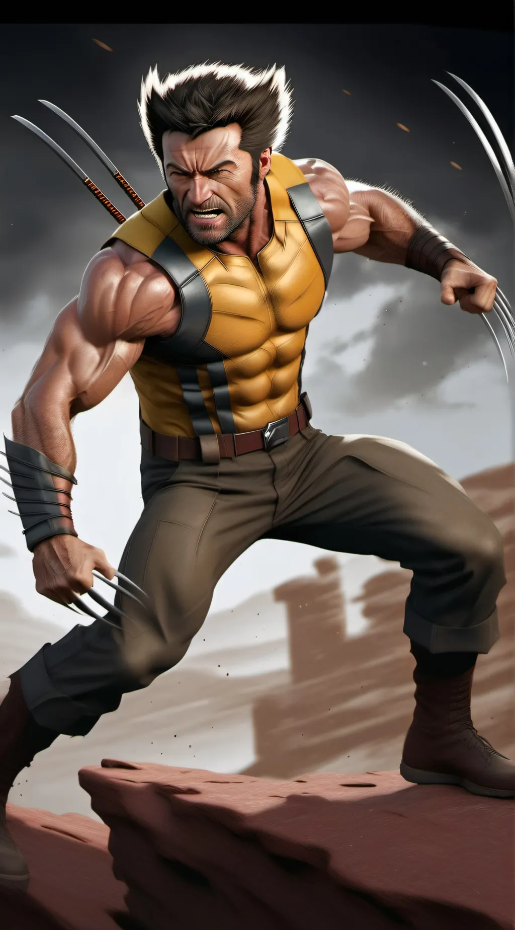 ai character: wolverine  background