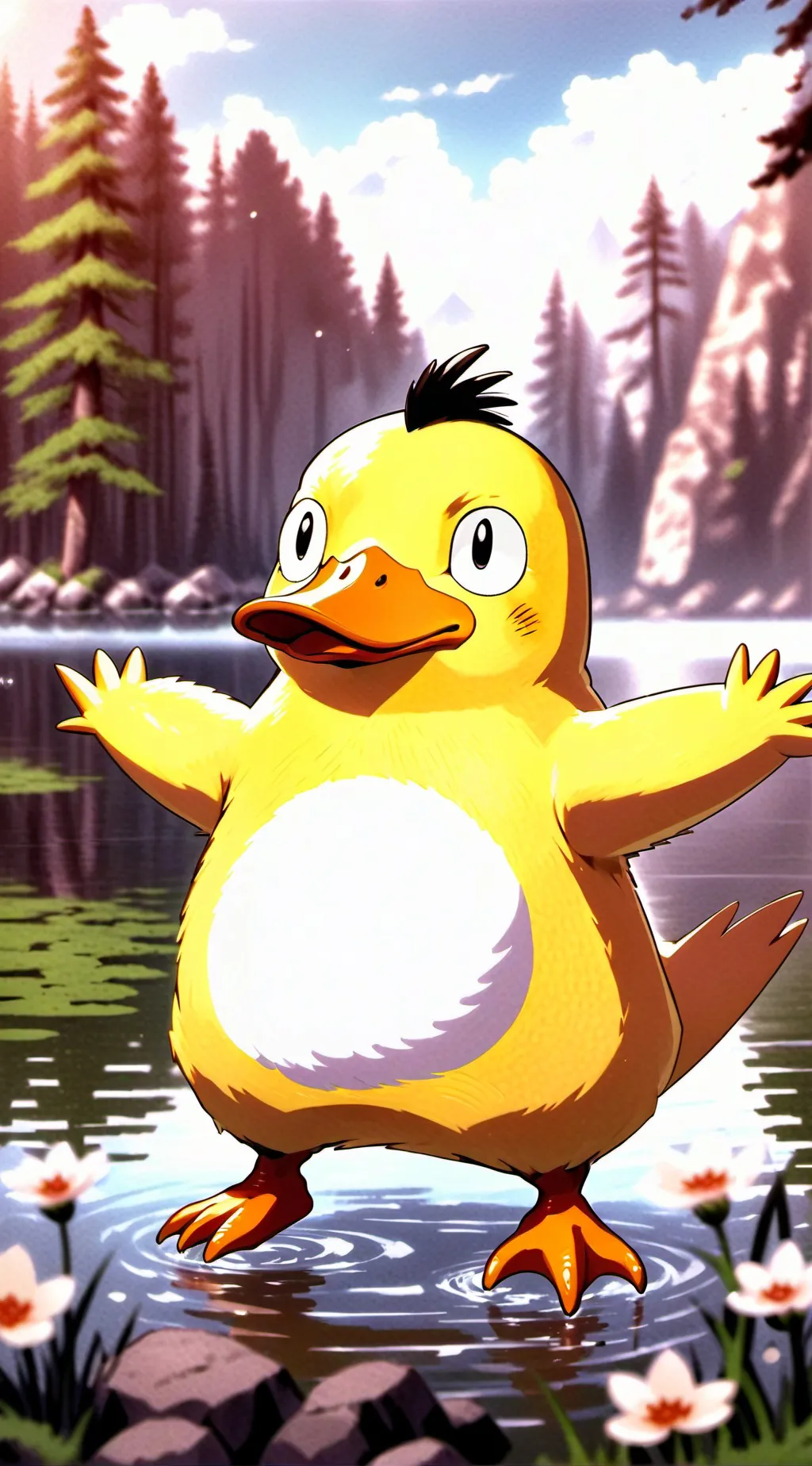 ai character: Psyduck background