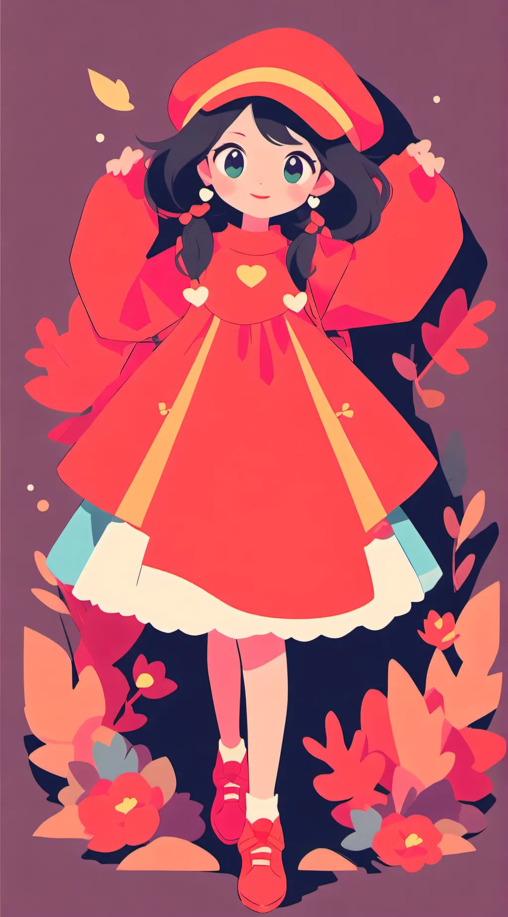 ai character: kid Vanessa  background