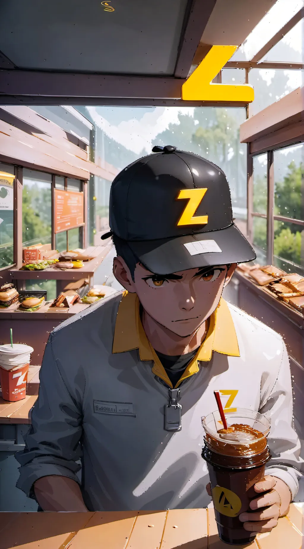 ai character: Keaton  background