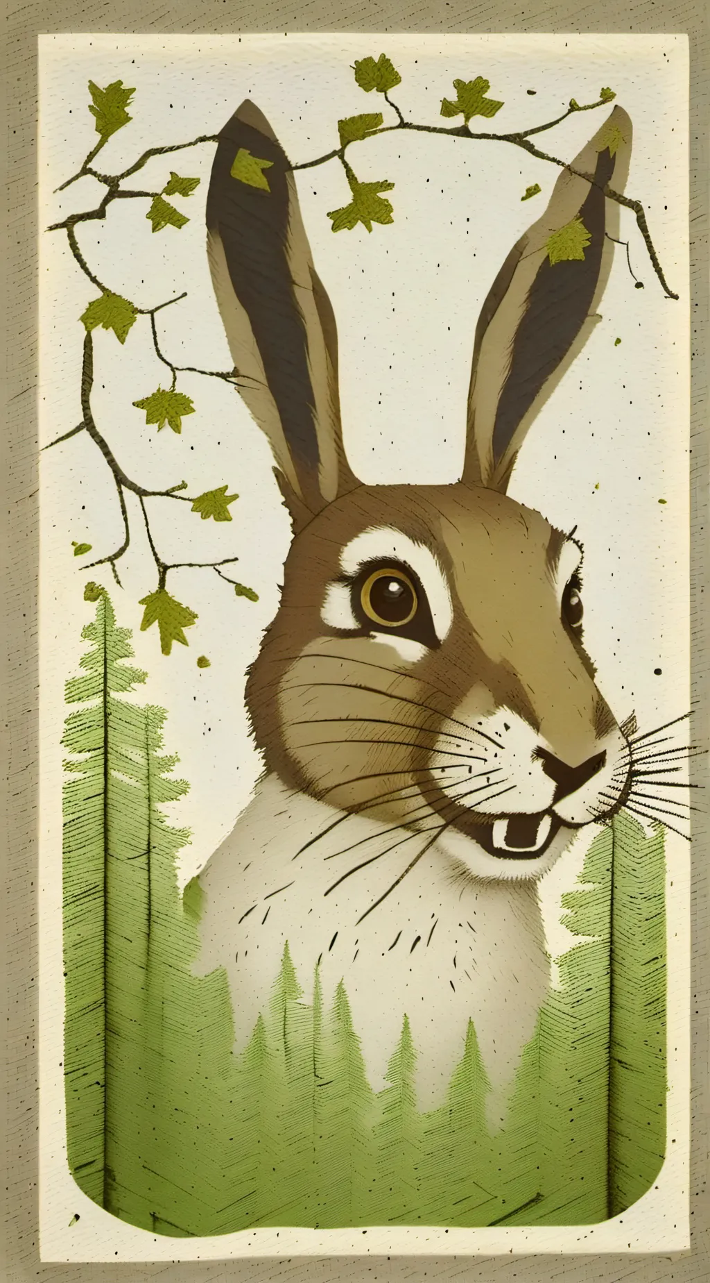 ai character: Happy hare background